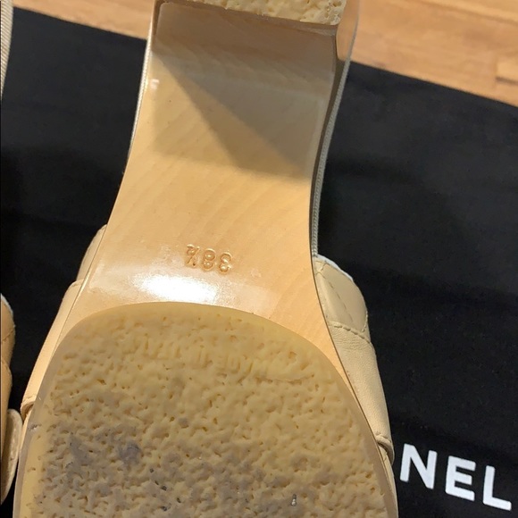 CHANEL Beige Mules-size 38.5 - Picture 7 of 16